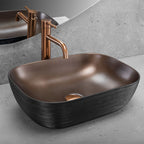 Umyvadlo na desku Rea Belinda COPPER BRUSH / Black  6