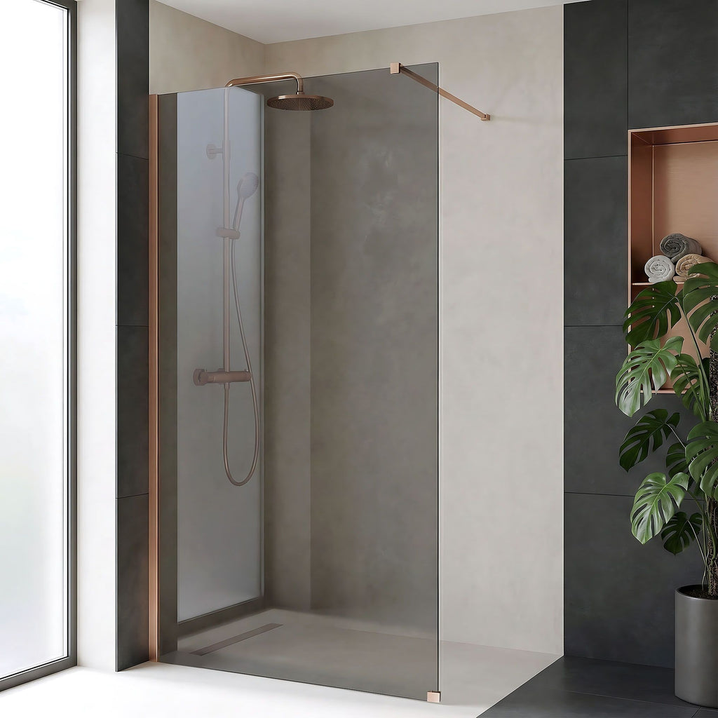 Sprchová zástěna Rea Flexi Grey / Brush Copper 110  5