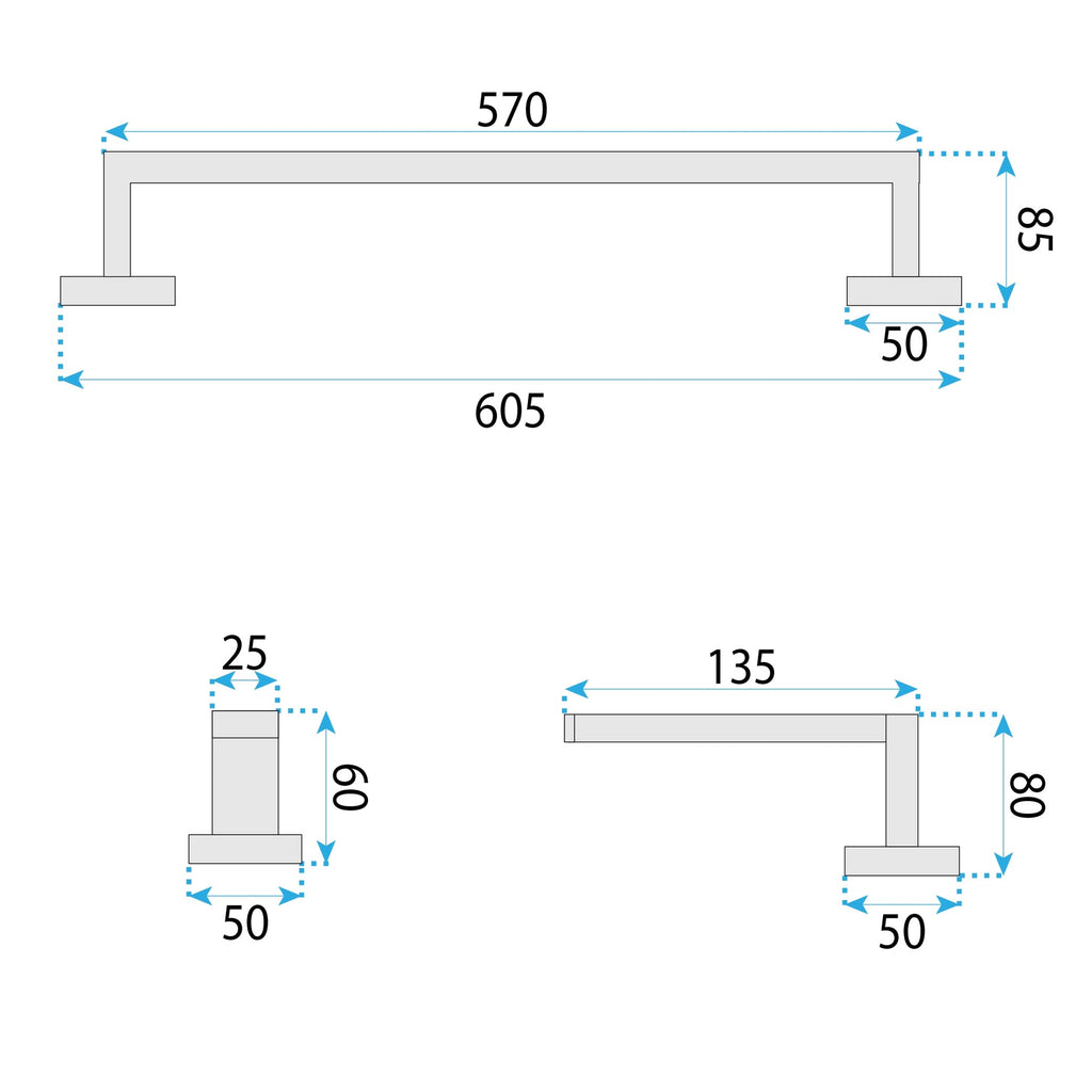 Sada koupelnových doplňků Rio Black 4 díly  9