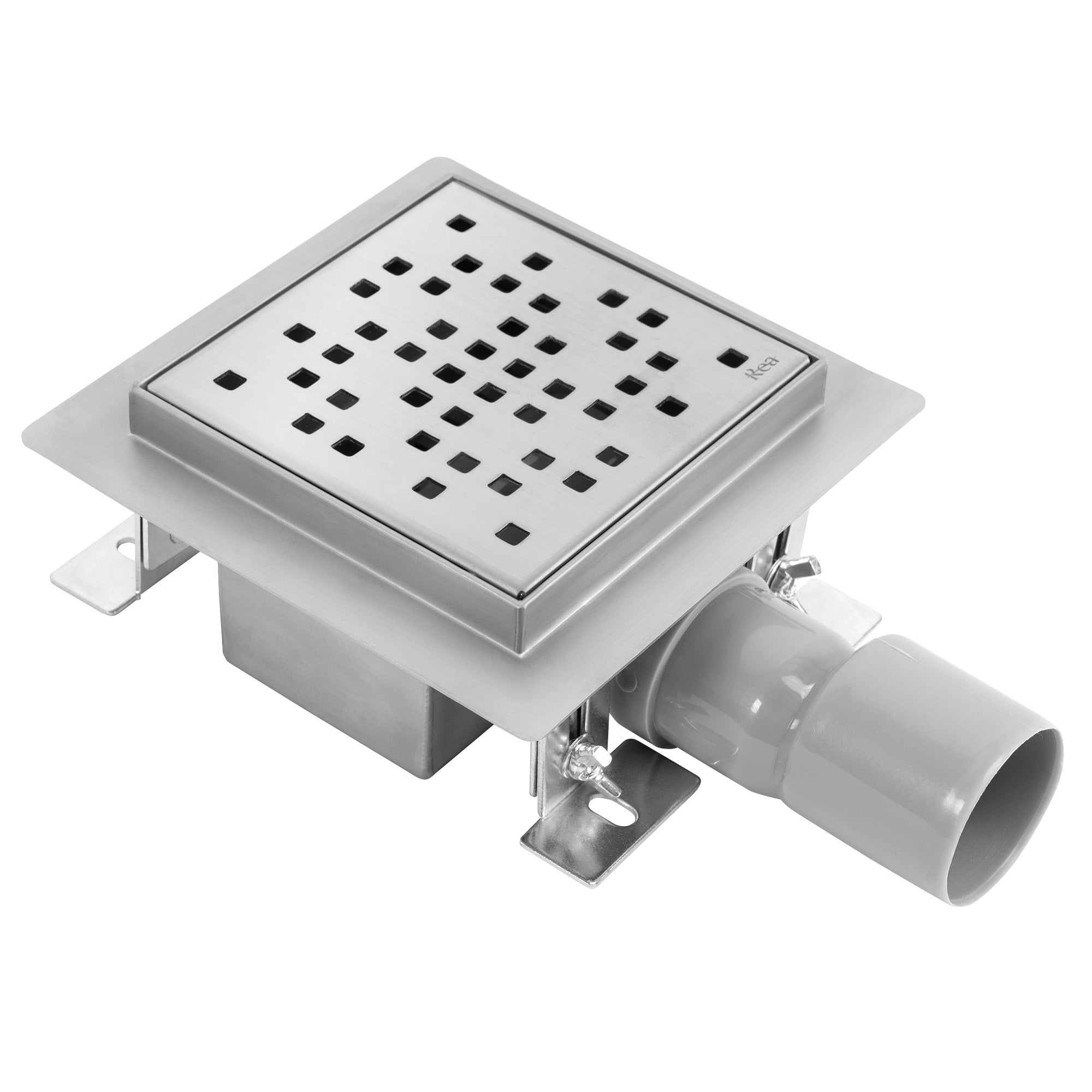 Odtokový žlab REA DOTS Nickel Brush 12x12  1