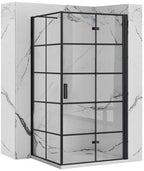 Sprchový kout REA MOLIER 90x80 - černý  1
