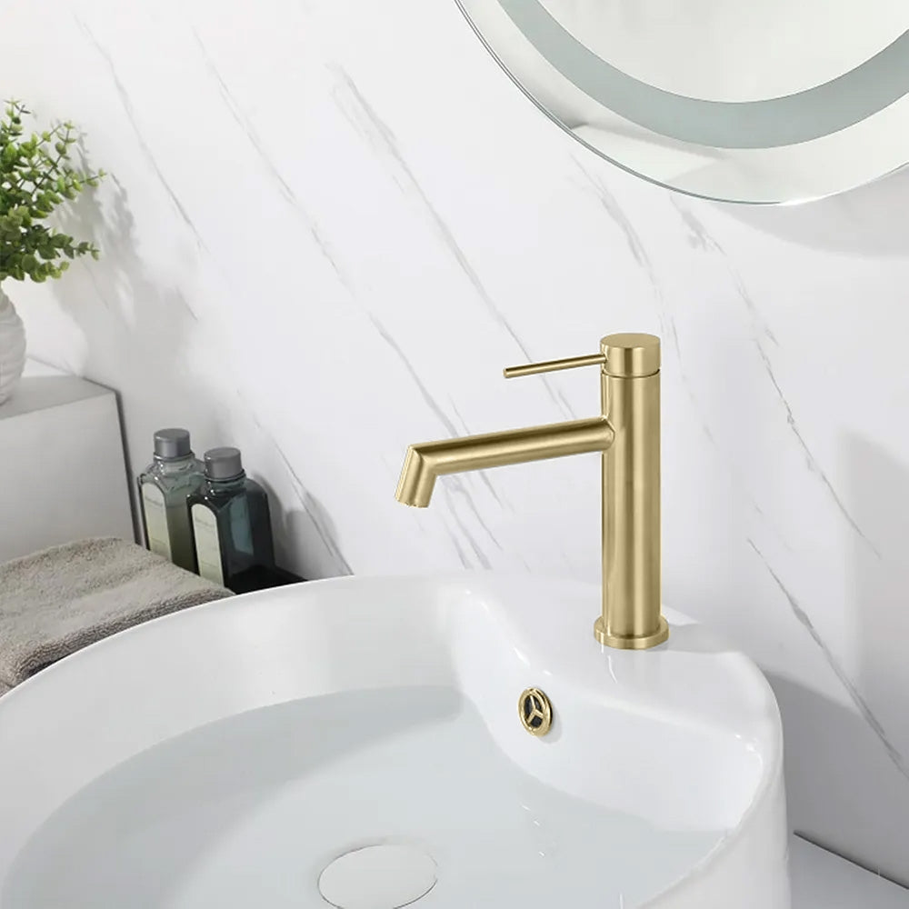 Umyvadlová baterie REA Foss GOLD BRUSH nízká  2