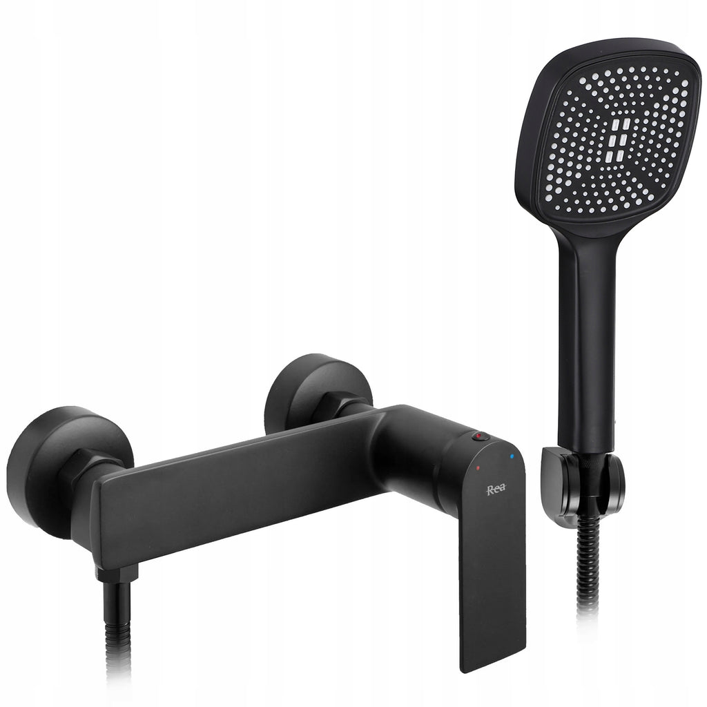 Sprchová baterie REA STORM + ruční hlavice Black  1