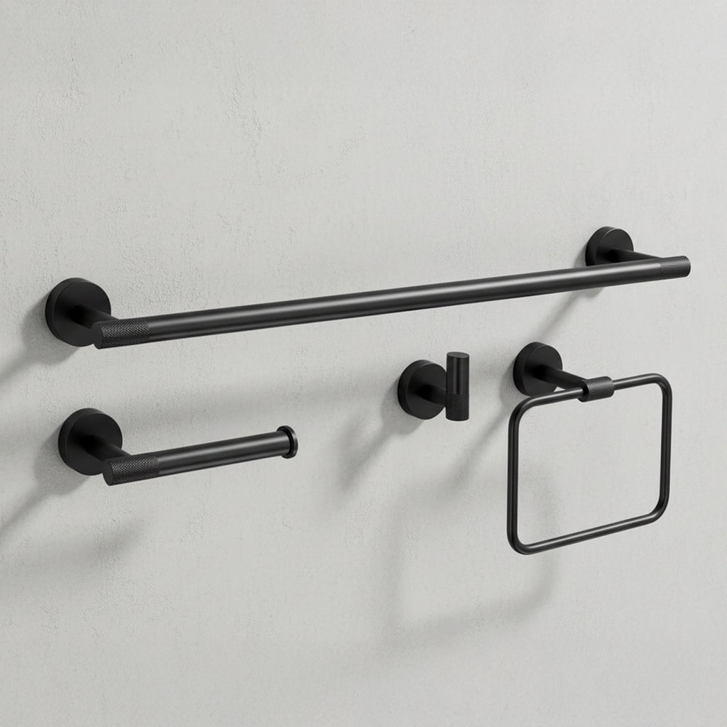 Sada koupelnových doplňků GRID Black 4 díly  1