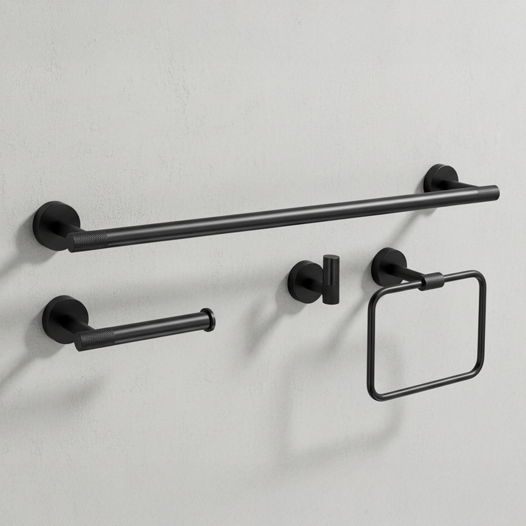 Sada koupelnových doplňků GRID Black 4 díly  1