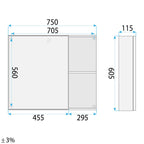 Sada koupelnového nábytku s umyvadlem Denver 80cm Grey  8