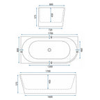 Rohová akrylová vana WENUS LEFT 170cm  7