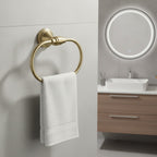 Koupelnový věšák RING 16101 Aristo Brushed Gold  2
