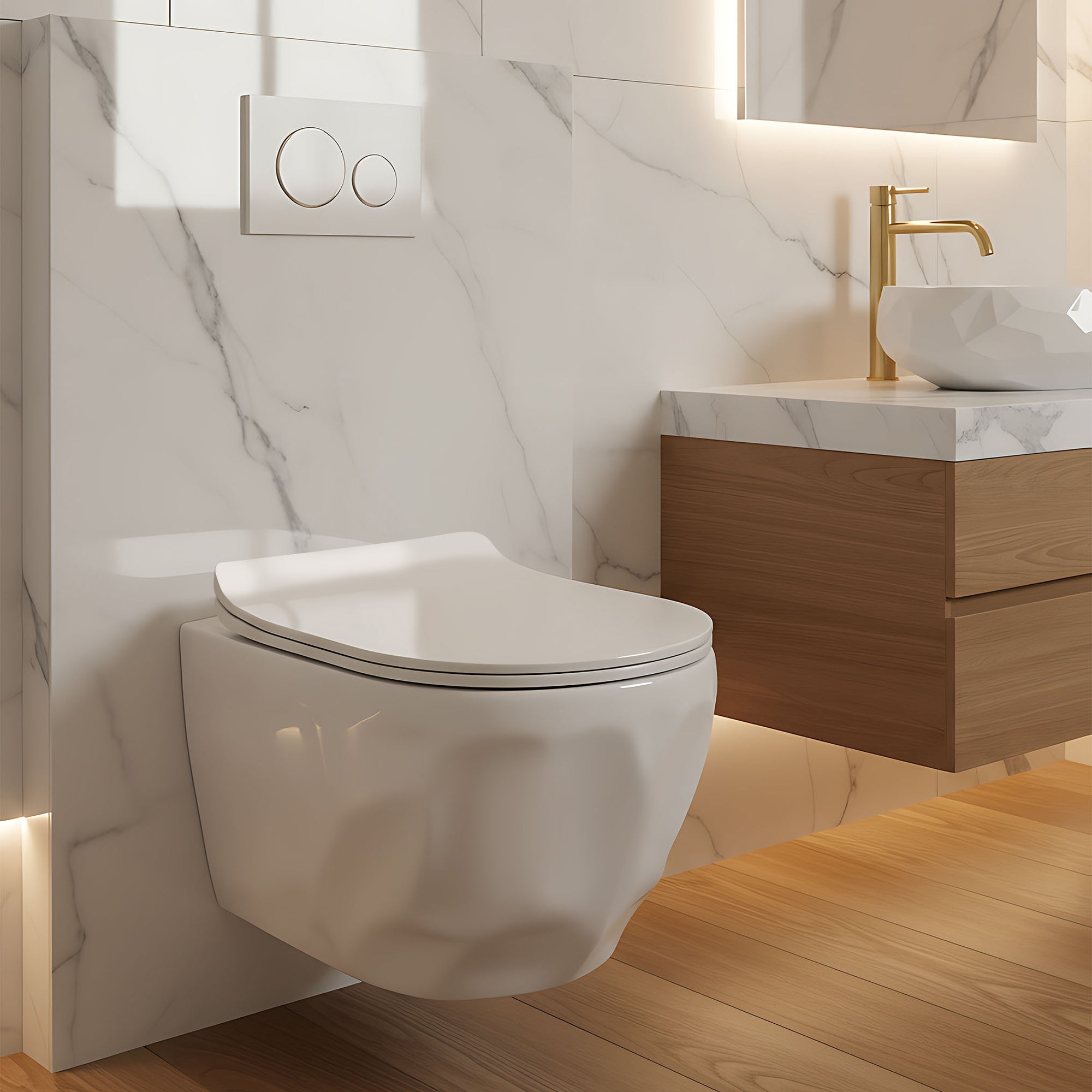 Závěsná WC mísa Rea Gustavo Rimless  1