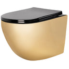 Závěsná WC mísa REA Carlo Mini Flat Gold/Black  1