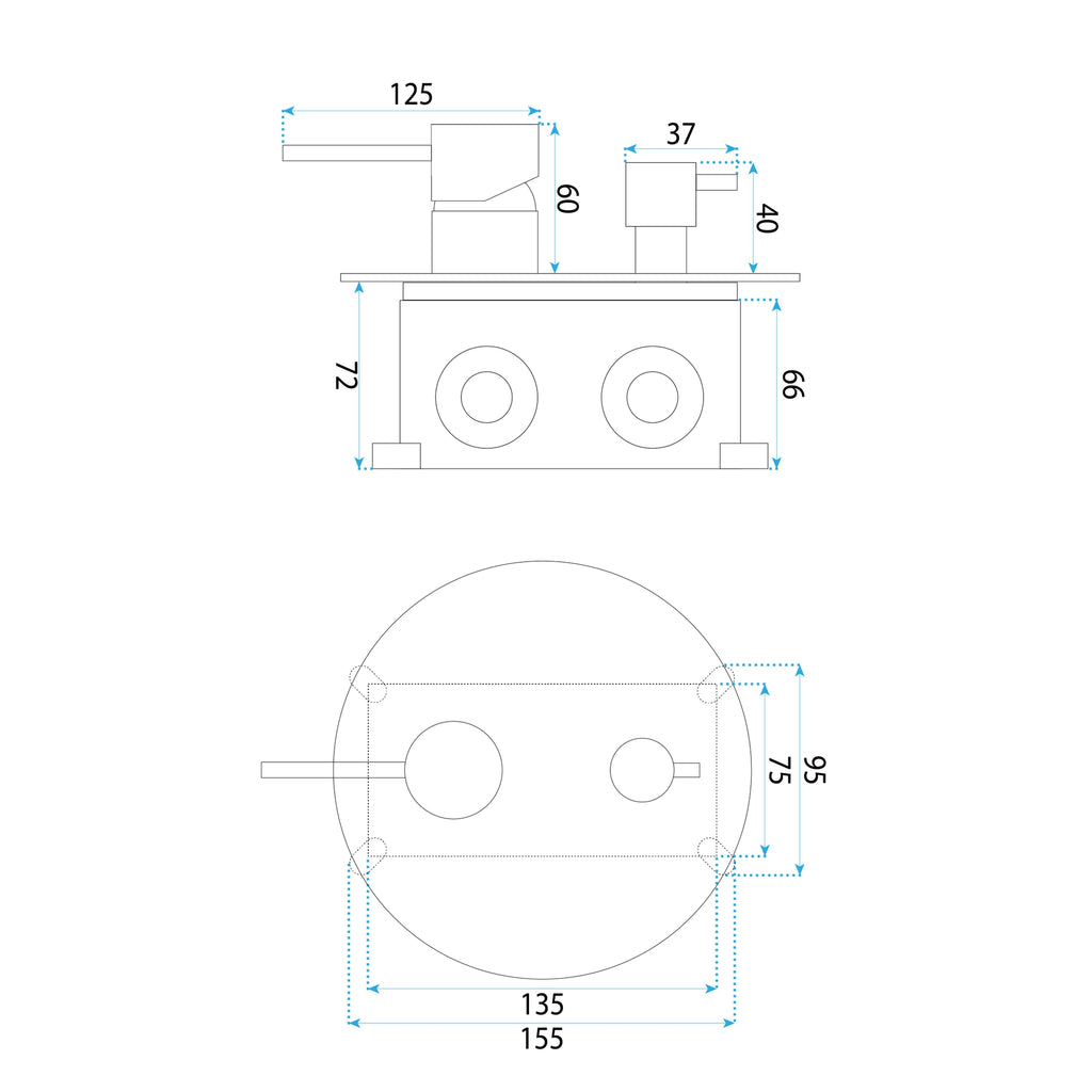 Podomítková sprchová sada Rea Lungo Diamond Chrome  + BOX  5