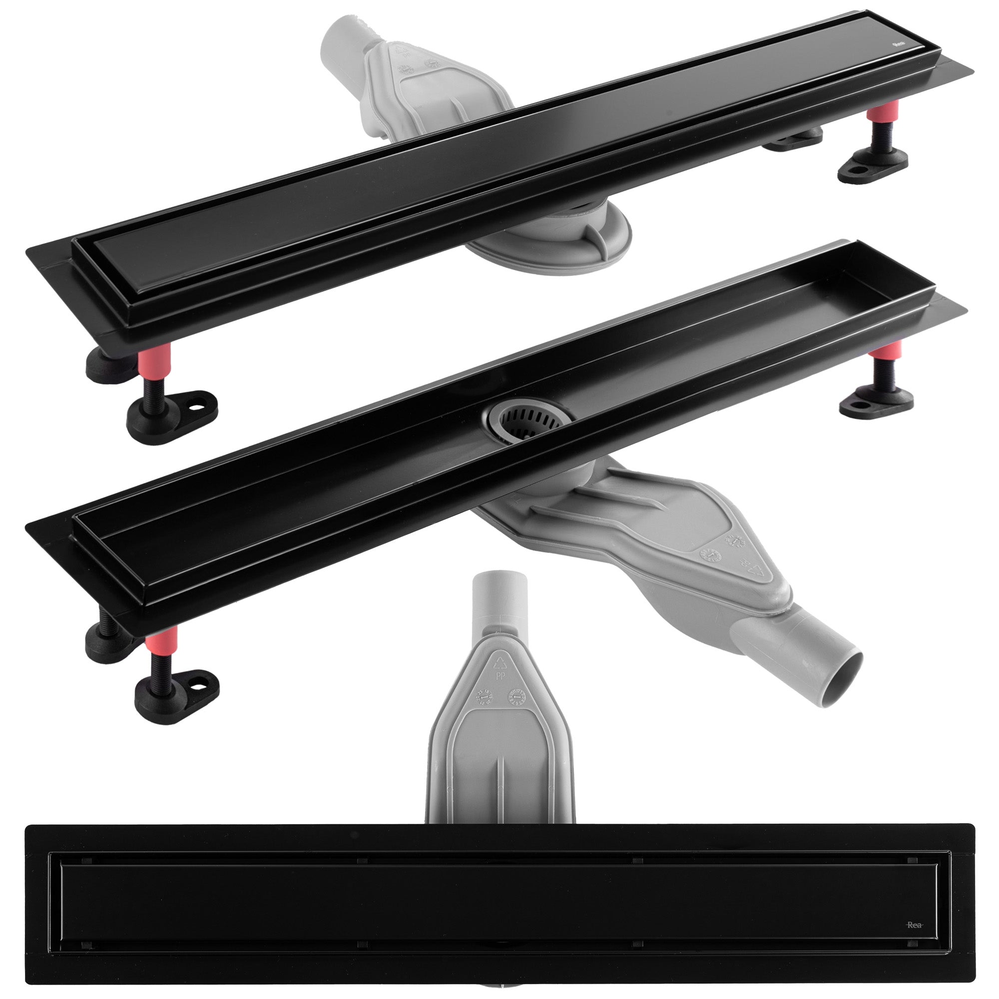 Odtokový žlab REA Neox Superflow Black  70  1