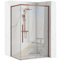 Sprchový kout REA SOLAR - Copper Brush 100x80 Bez sprchové vaničky 1