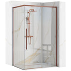 Sprchový kout REA SOLAR - Copper Brush 100x80 Bez sprchové vaničky 1