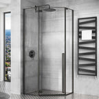 Sprchový kout REA DIAMOND 90x90 - matná černá Se sprchovou vaničkou Diamond 3