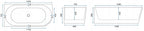 Rohová akrylová vana SYDNEY BELLANTO LEFT 170cm Kartáčovaná měď krytka zátky 9