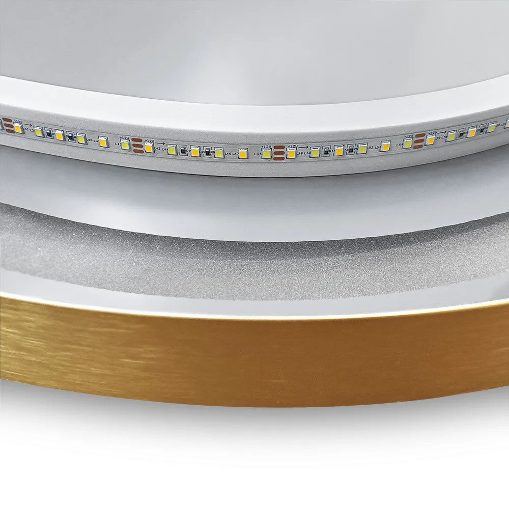 Zrcadlo LED OVL 50x100cm Brush Gold  9