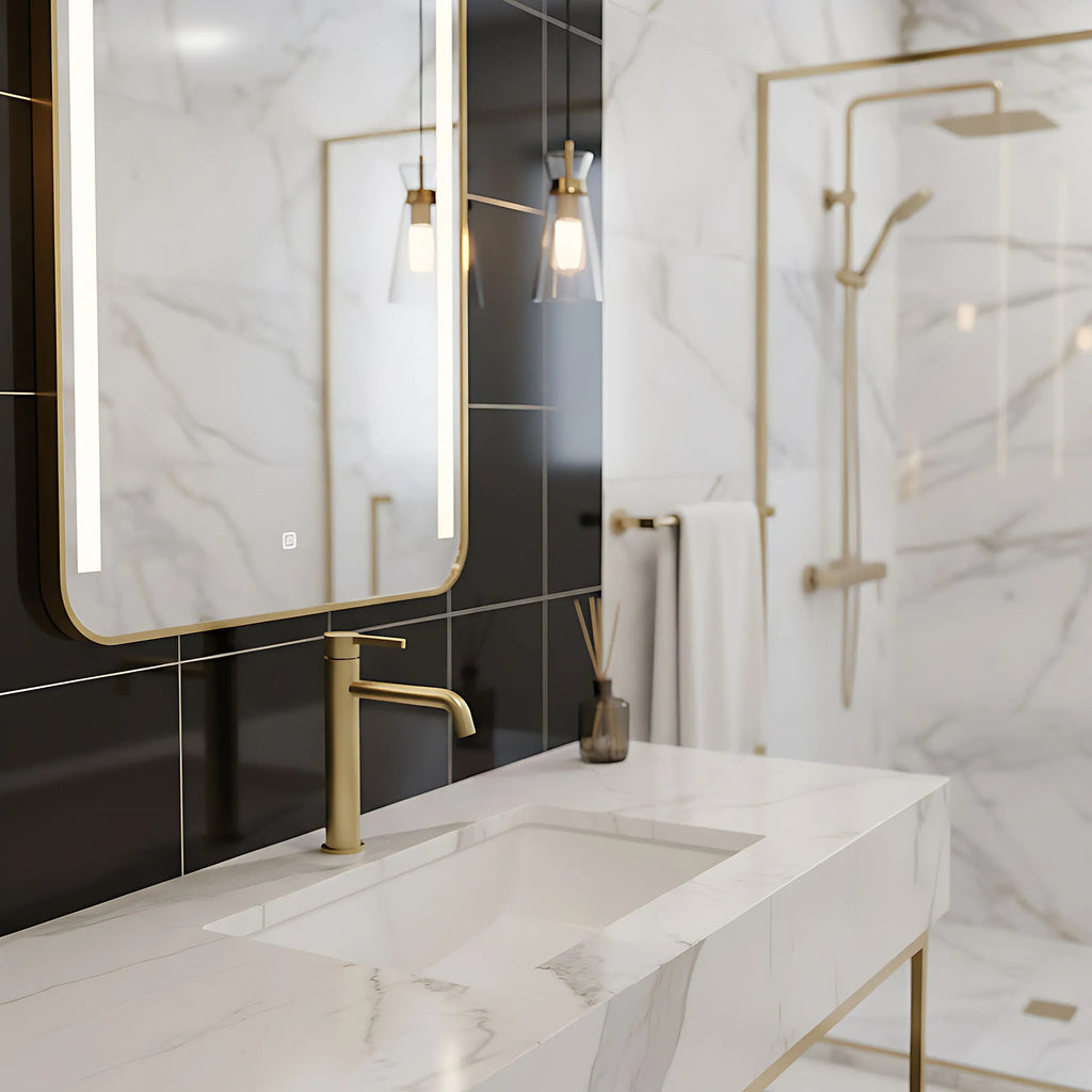 Umyvadlová baterie REA Foster Brush Gold High  9