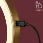 Zrcadlo LED Glow Brush Gold  9