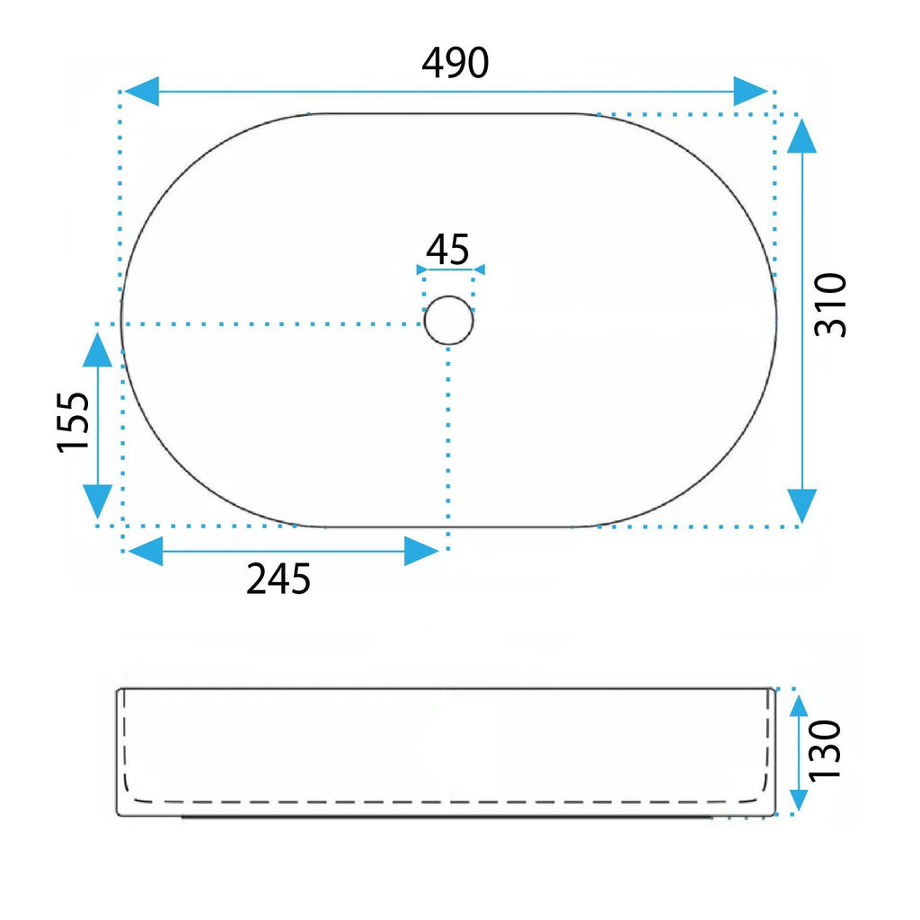 Umyvadlo na desku REA Vanda Olive Matt  8