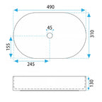 Umyvadlo na desku REA Vanda Olive Matt  8