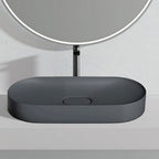 Umyvadlo REA  IRIS 71 CM GREY MATT na desku - konglomerát  1