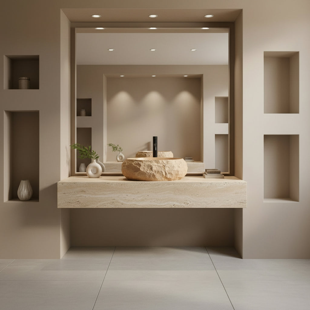 Umyvadlo na desku Mika Light Terracotta  9