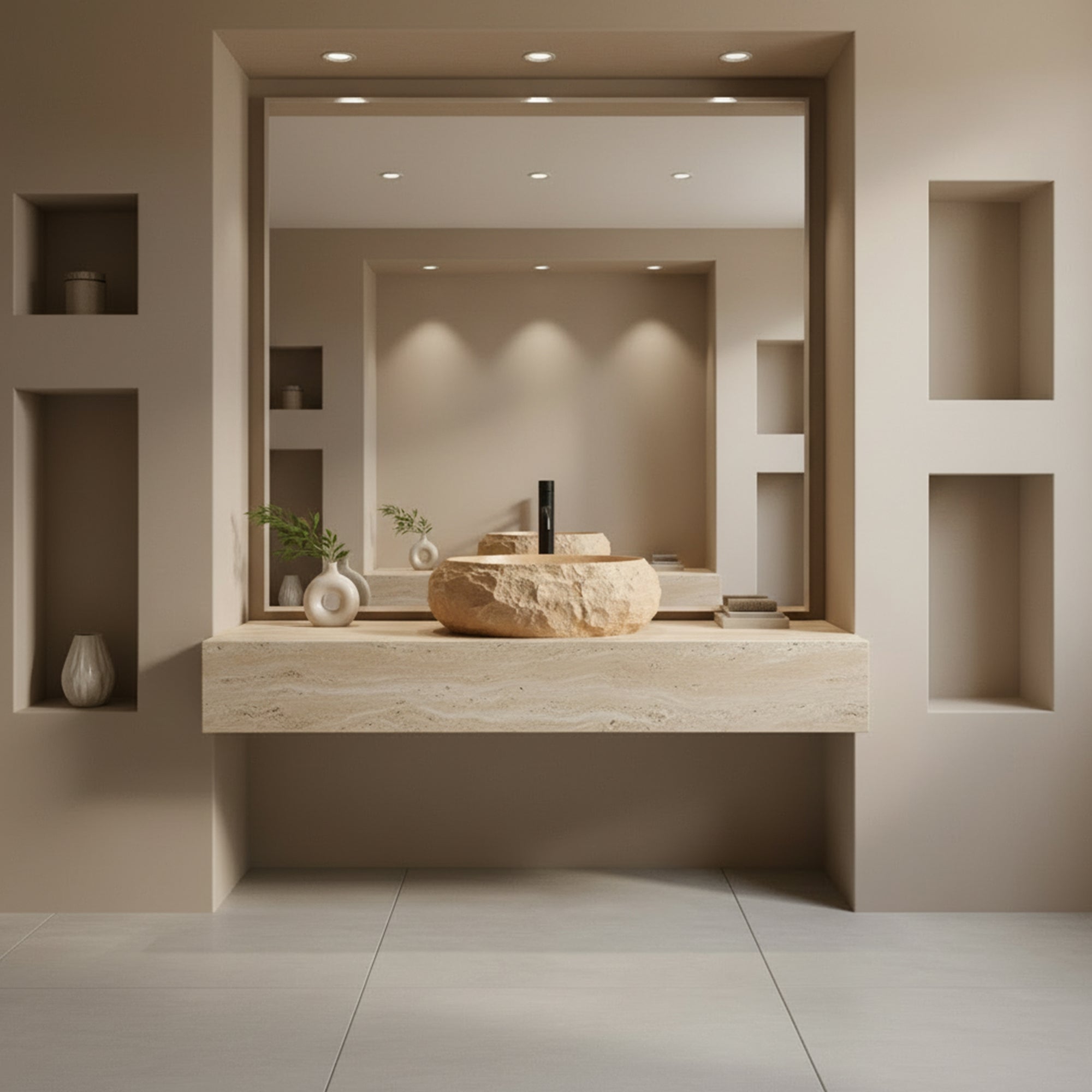 Umyvadlo na desku Mika Light Terracotta  9