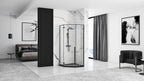 Sprchový kout DIAMOND 80x80 - černá matná Bez sprchové vaničky 9