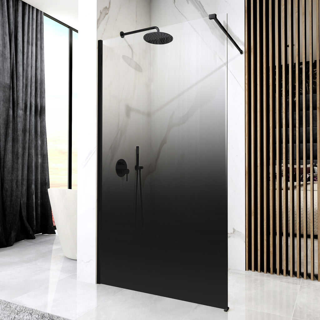 Sprchová zástěna Rea Aero Ombre Black/Black 110  2