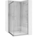 Sprchový kout REA City 90x90 Nickel Brush Se sprchovou vaničkou Savoy black 1