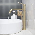 Koupelnová baterie Rea Lugano Slim Brush Gold High  2