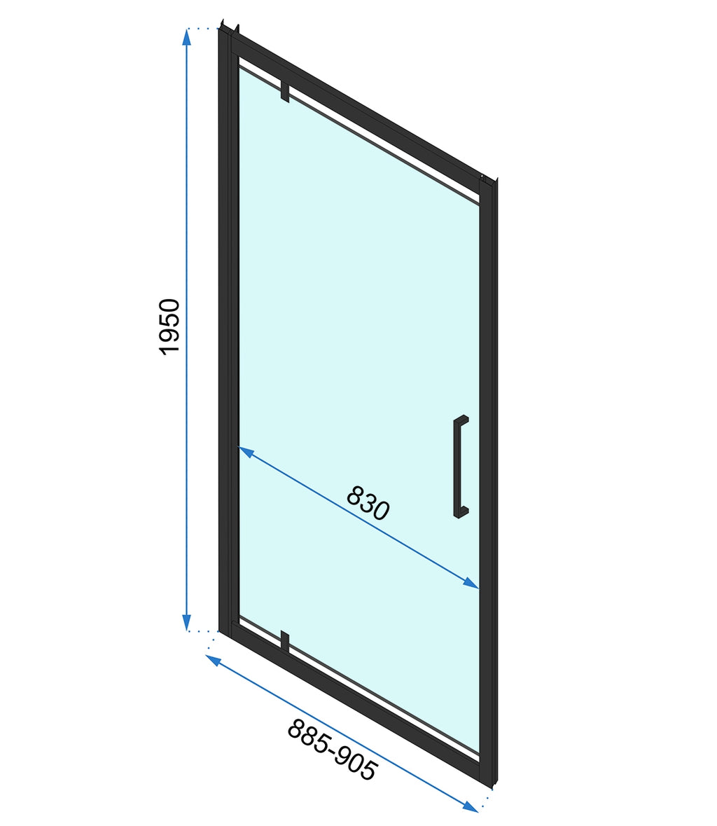 Rohový sprchový kout REA RAPID SWING Dveře: 70 x Sprchová zástěna: 80 14