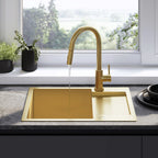 Ocelový dřez Paul BRUSH GOLD bez kuchyňské baterie 6