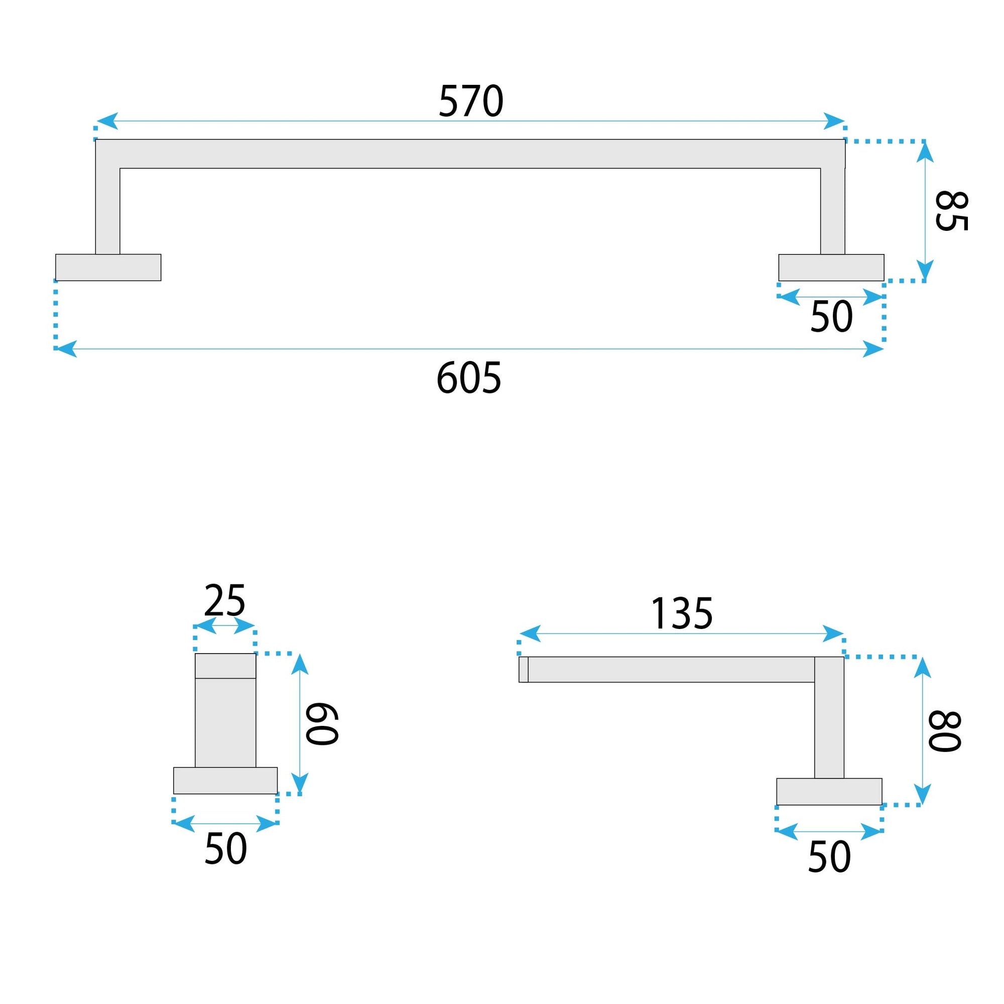 Sada koupelnových doplňků Rio Gold 4 díly  9