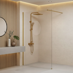 Sprchová zástěna Rea Flexi Transparent / Brush Gold 110  11