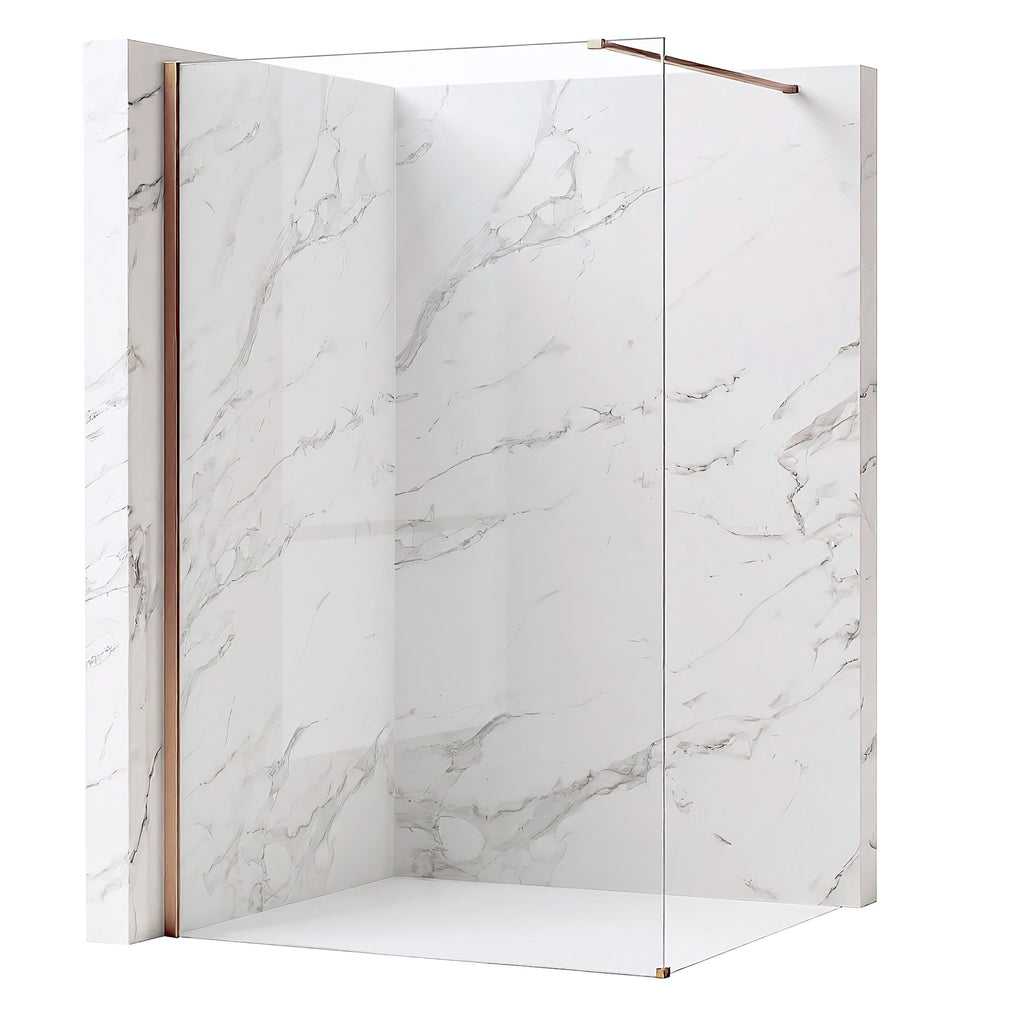 Sprchová zástěna Rea Flexi Transparent / Brush Copper 90  10