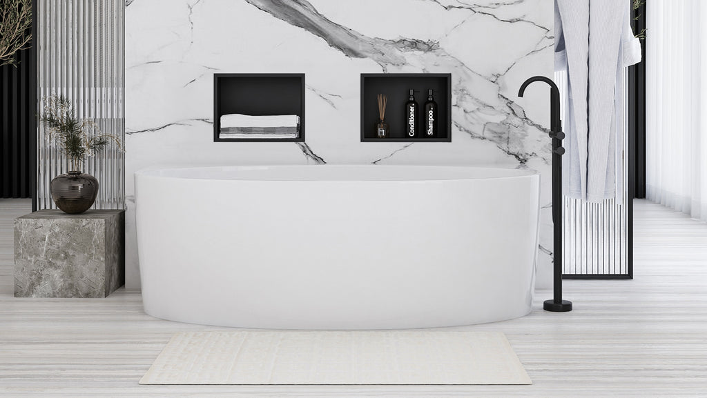 bathroom shelf 30x30 matte black  7