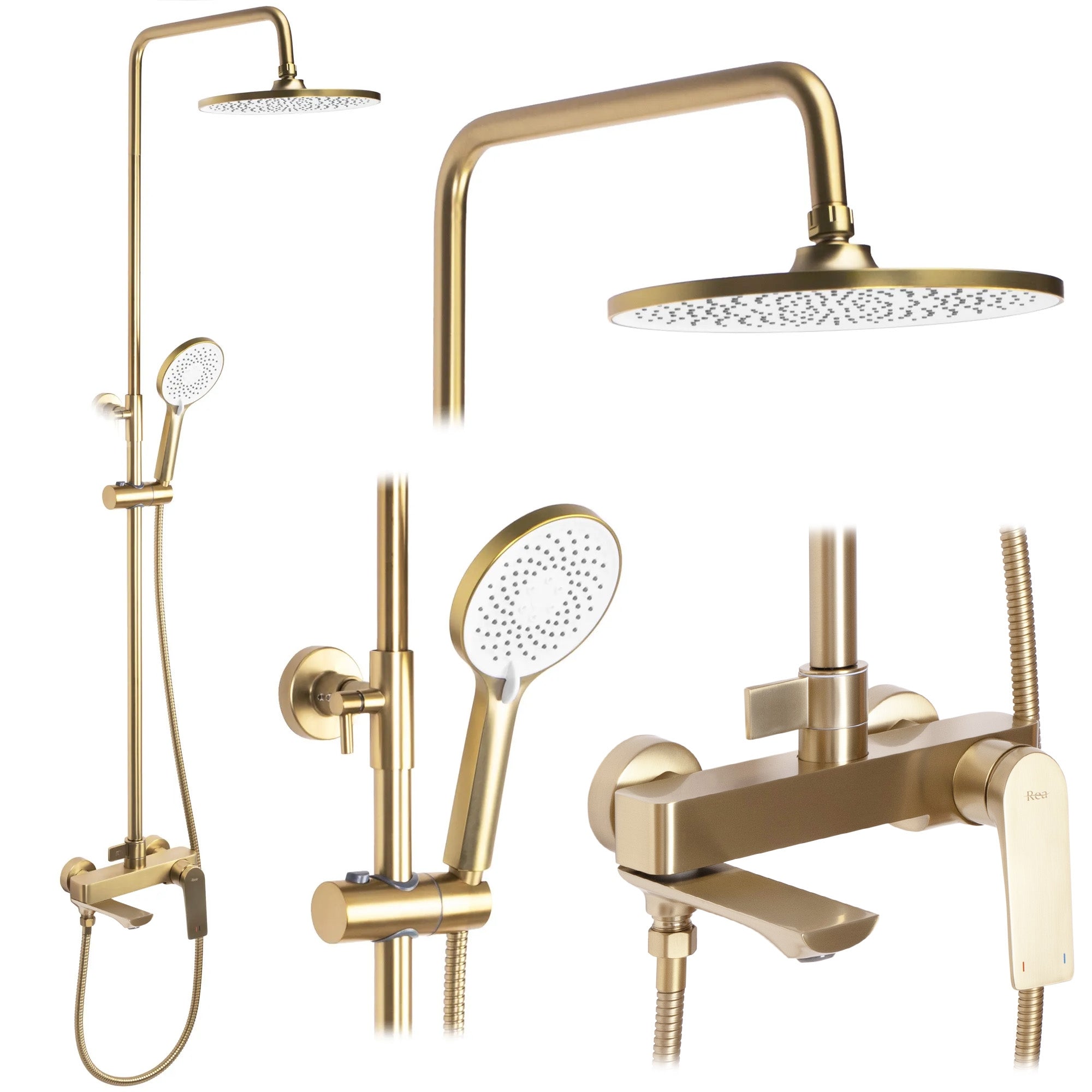 Sprchový set REA AVALON GOLD BRUSH  1
