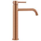 Umyvadlová baterie REA LUNGO - broušené Copper, vysoká  3