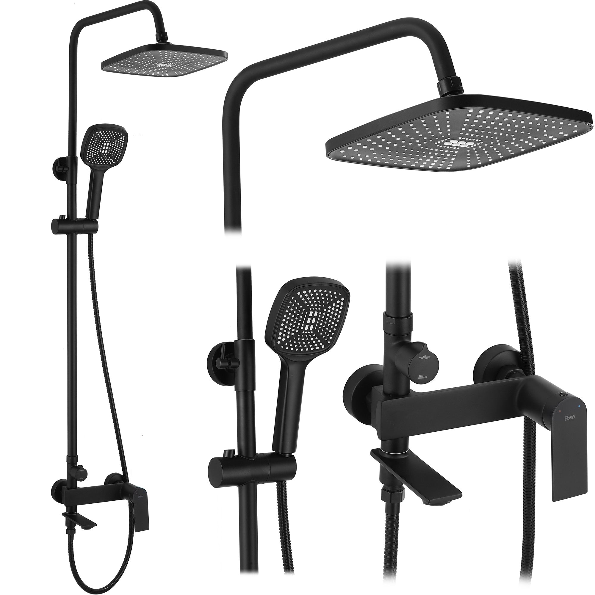 Sprchový set REA STORM BLACK MATT  1