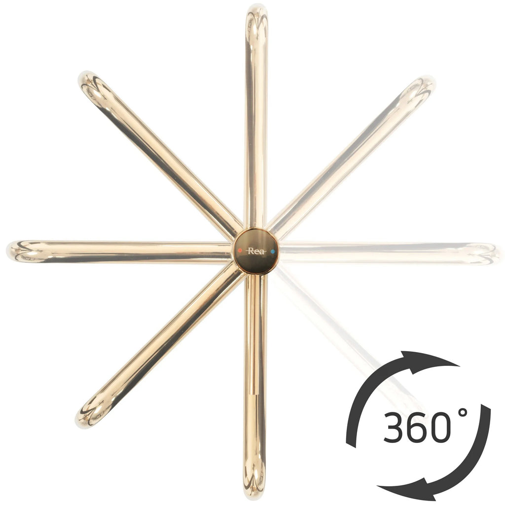 Koupelnová baterie Rea Lugano Slim Brush Gold High  5