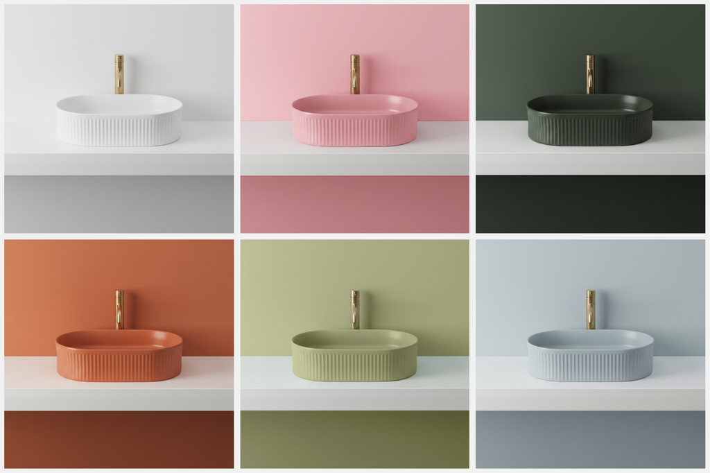 Umyvadlo na desku REA Vanda Olive Matt  7