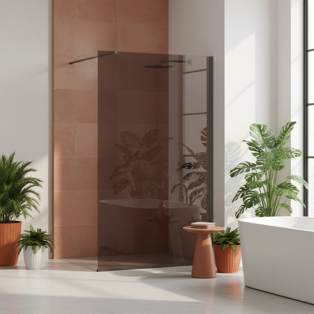 Sprchová zástěna Rea Flexi Brown / Titan 100  2