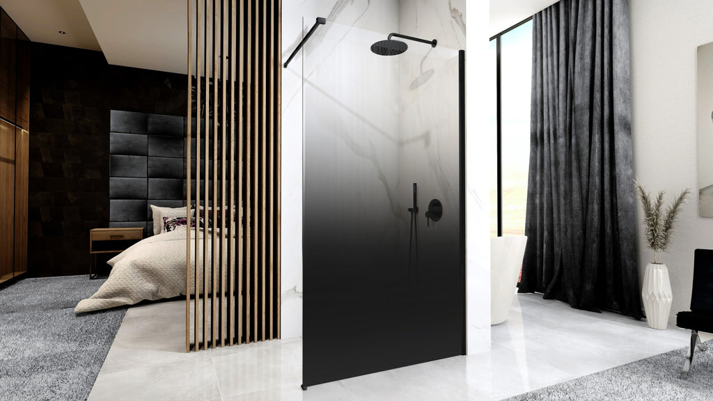 Sprchová zástěna Rea Aero Ombre Black/Black 110  6
