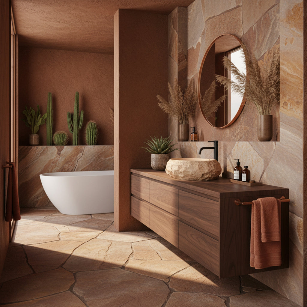 Umyvadlo na desku Mika Light Terracotta  7
