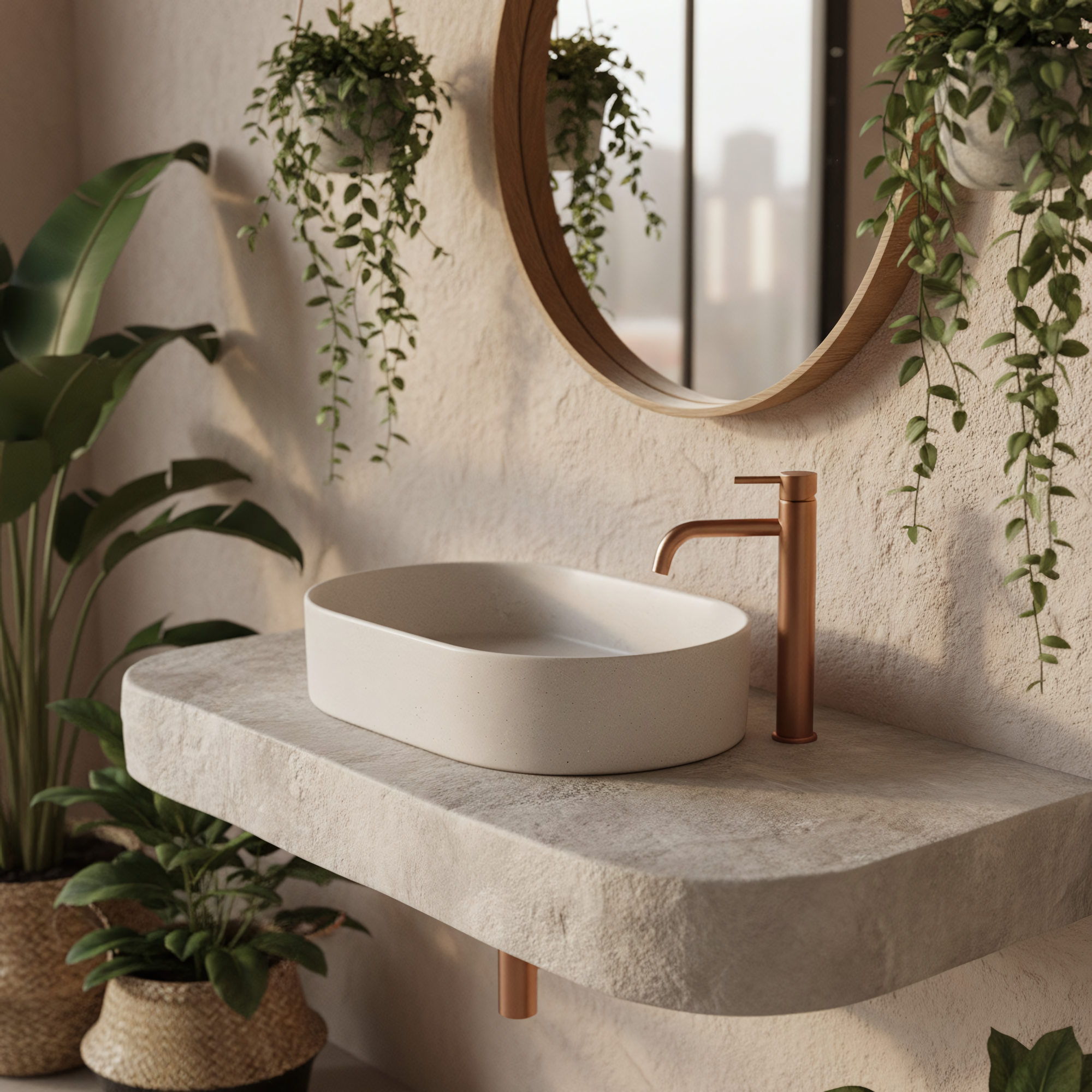 Umyvadlo na desku REA Nadia 60 Sandy  3