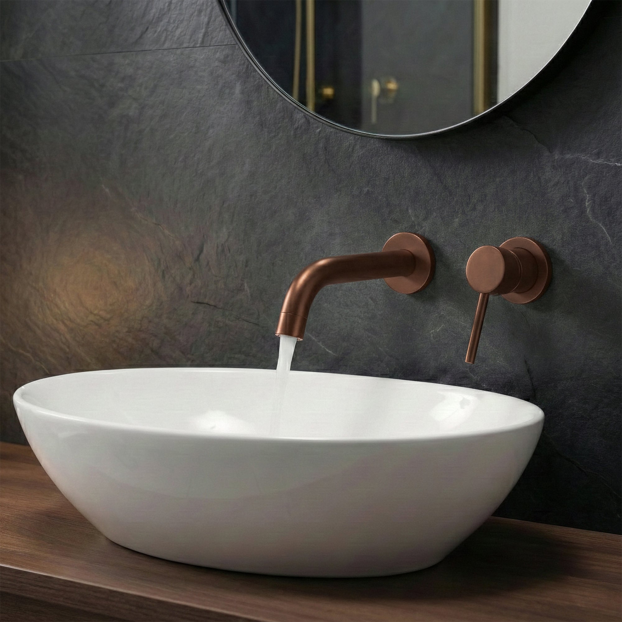 Výtokové rameno pro podomítkovou baterii Rea Lungo 20 cm Brushed Copper  3