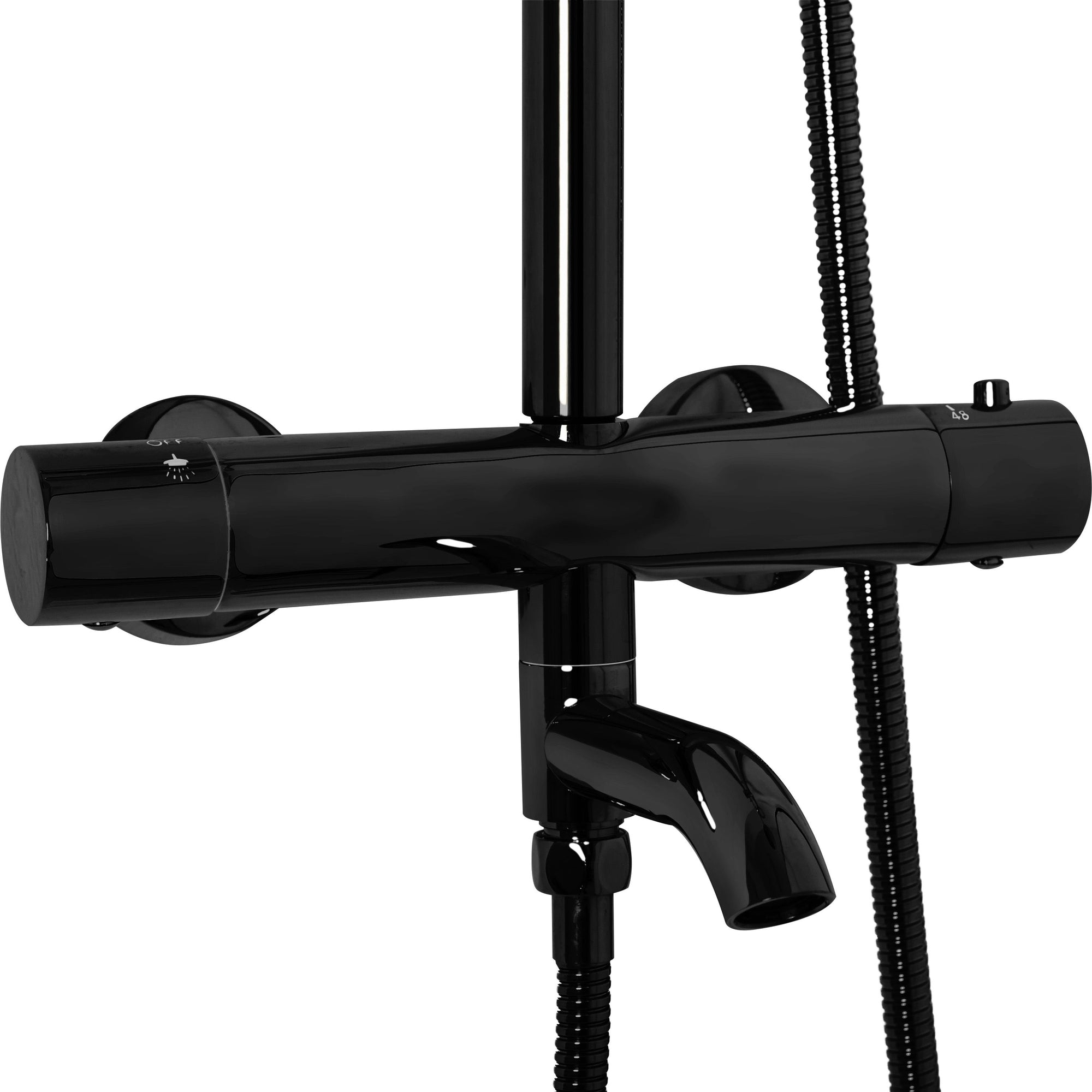 Sprchová sada s termostatem REA LUNGO Black Metallic  8