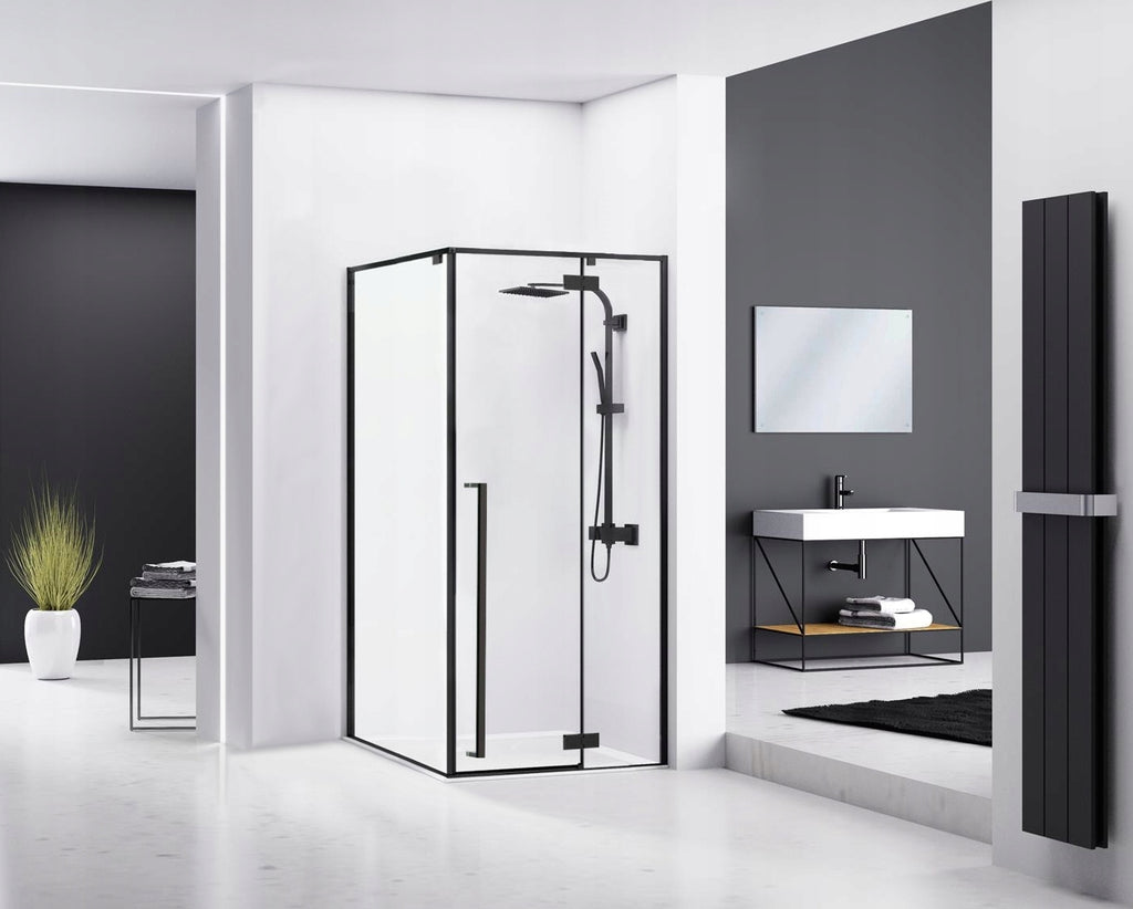 Sprchový kout REA FARGO 90x90 - matný černý Se sprchovou vaničkou Savoy 2